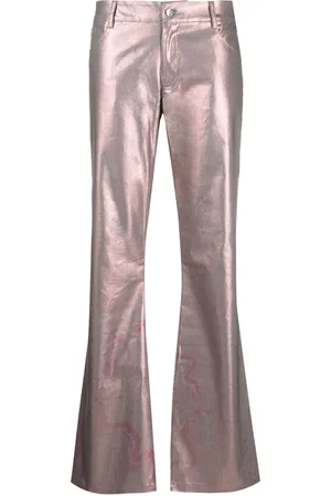 Collina Strada Metallic flared trousers