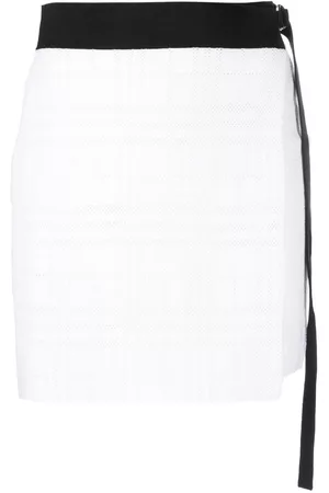 Burberry Ženy Sukně - Two-tone checkered cotton wrap skirt