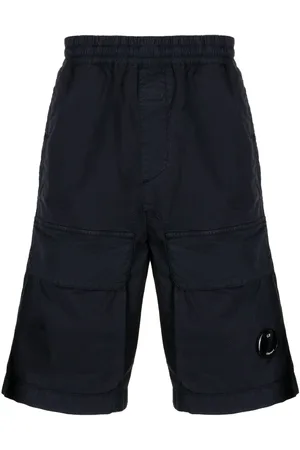 C.P. Company Logo-patch cotton shorts
