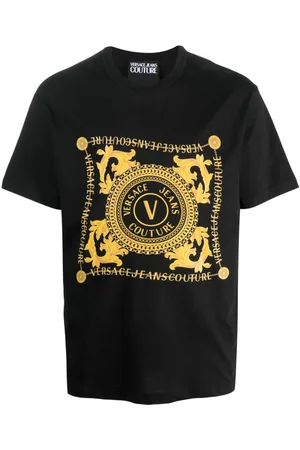 VERSACE Logo-print organic cotton T-shirt