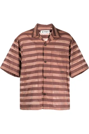 SUNNEI Striped cotton-blend shirt
