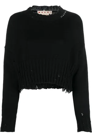 Marni Distressed cropped jumper