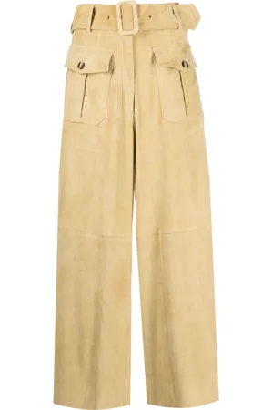Paula Wide-leg suede trousers