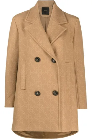 Pinko Double-breasted wool-blend coat