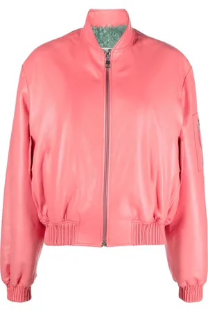 LISKA Shearling-lined leather bomber jacket