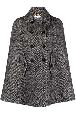 Moschino Ženy Pončové kabáty - Tweed double-breasted cape