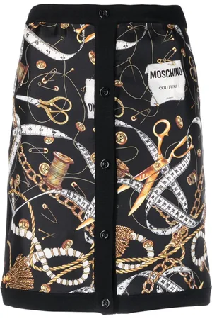 Moschino Graphic-print high-waisted miniskirt