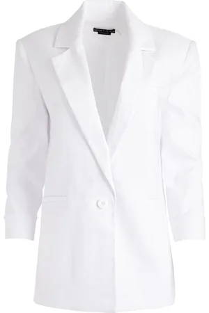 ALICE+OLIVIA Shan shoulder-pad roll-sleeve blazer