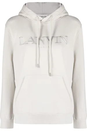 Lanvin Logo-embroidered cotton hoodie