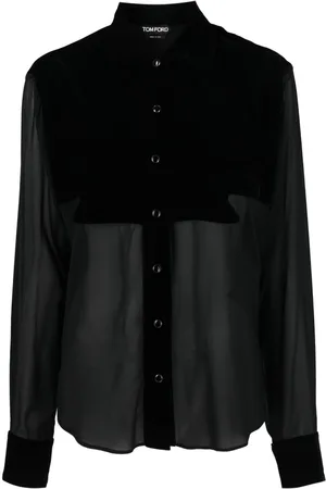 Tom Ford Panelled buttoned silk shirt