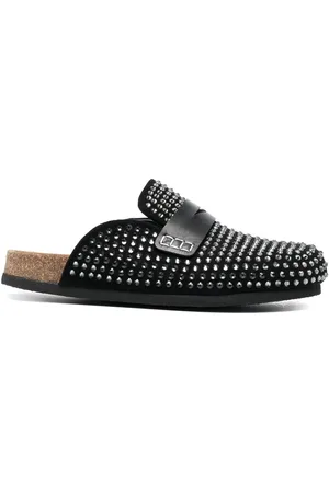 J.W.Anderson Crystal-embellished leather mules