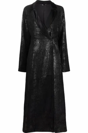 Gianfranco Ferré 1990s metallic finish long coat