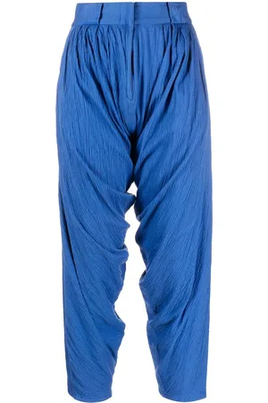 VERSACE 1970s draped cropped trousers