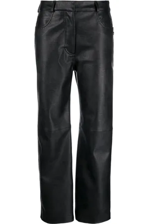 Stella McCartney Faux-leather straight-leg trousers