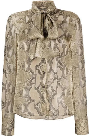 Stella McCartney Python-print silk shirt