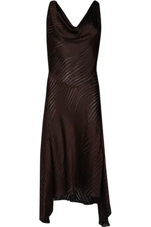 RTA Wave-print cowl-neck midi dress