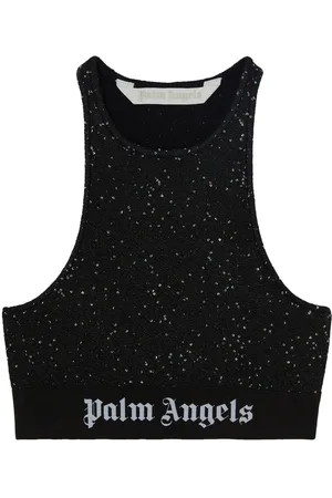 Palm Angels Soiree logo-print crop top