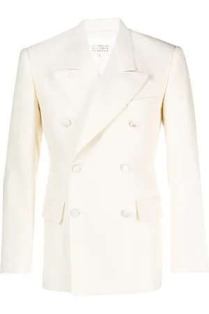 Maison Margiela Double-breasted mohair-silk blazer