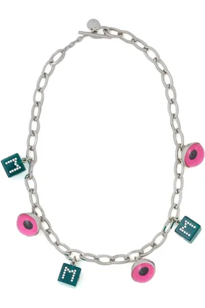 Marni Dice-motif charm necklace