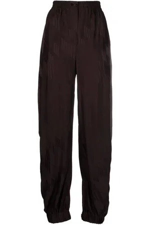 The Attico Logo-jacquard tapered trousers