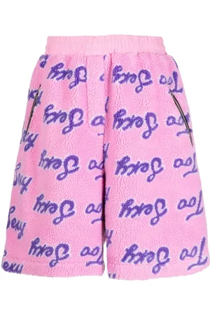 Natasha Zinko Graphic-print textured track shorts