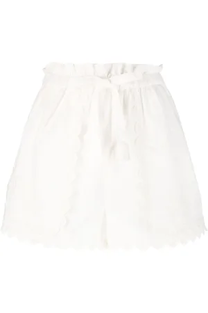 ULLA JOHNSON Nellie embroidered shorts
