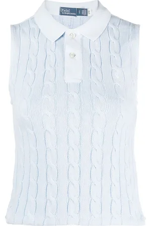 Ralph Lauren Polo Pony cable-knit polo top