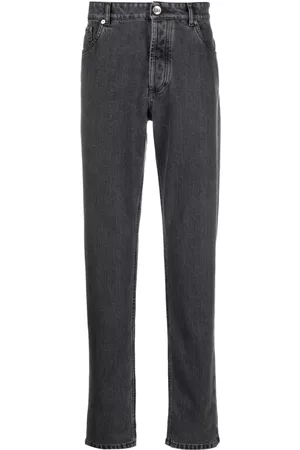 Brunello Cucinelli Muži Slim - Slim-cut cotton jeans