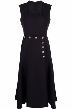 Giambattista Valli Button-detail sleeveless dress