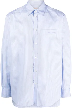 VALENTINO GARAVANI Embroidered-logo cotton shirt