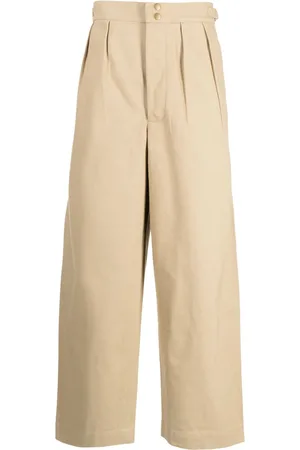 BODE Pleat-detailing cotton trousers