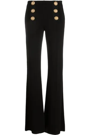 Balmain Button-embellished flared trousers
