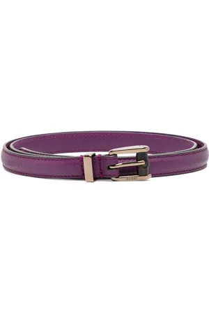Gucci Logo-engraved leather belt