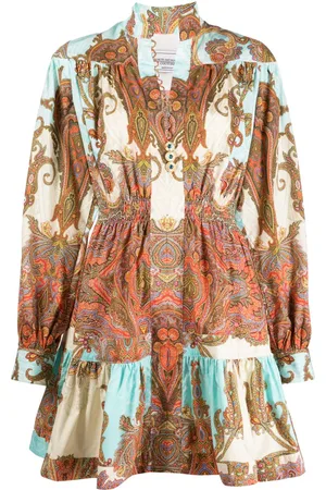 Forte Dei Marmi Paisley-print long-sleeve cotton dress