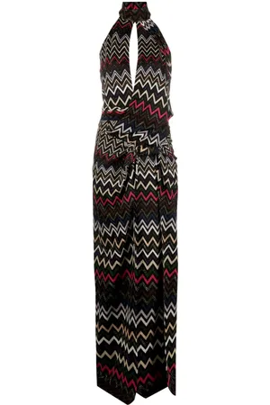 Missoni Zigzag halterneck maxi dress