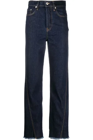 Lanvin Frayed-edge straight-leg jeans