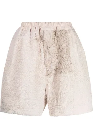 BY WALID Embroidered-patchwork bermuda shorts
