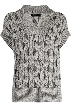 Kiko Kostadinov Chunky-knit V-neck top