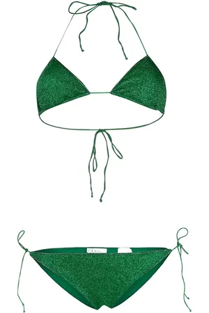 Oseree Lurex halterneck bikini