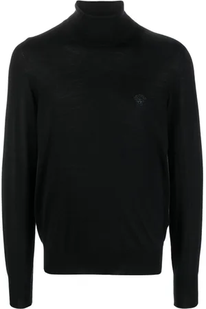 VERSACE Medusa-patch roll-neck jumper