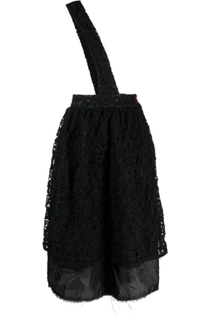 Comme des Garçons Floral-lace high-waisted skirt