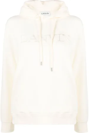 Lanvin Logo-embroidered fleece hoodie