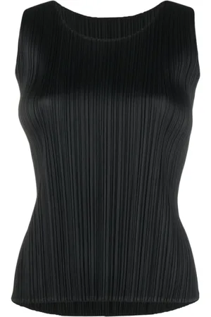 PLEATS PLEASE ISSEY MIYAKE Plissé scoop-neck vest