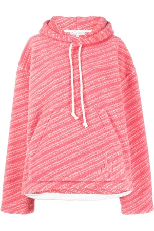 J.W.Anderson Logo-embroidered fleece-textured hoodie