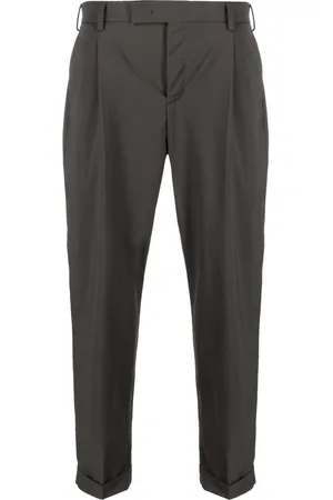 PT Torino Off-centre fastening virgin-wool trousers