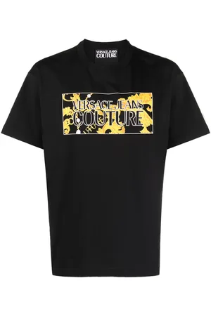 VERSACE Logo-print cotton T-shirt