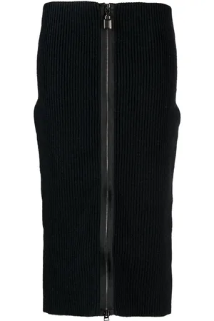 Tom Ford Ribbed zip-up pencil skirt