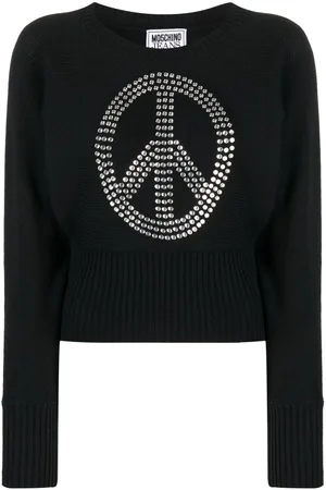 Moschino Studded Peace Symbol sweater