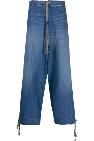 GREG LAUREN Hybrid loose-fit drawstring jeans