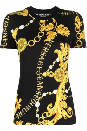 VERSACE Logo Couture-print T-shirt